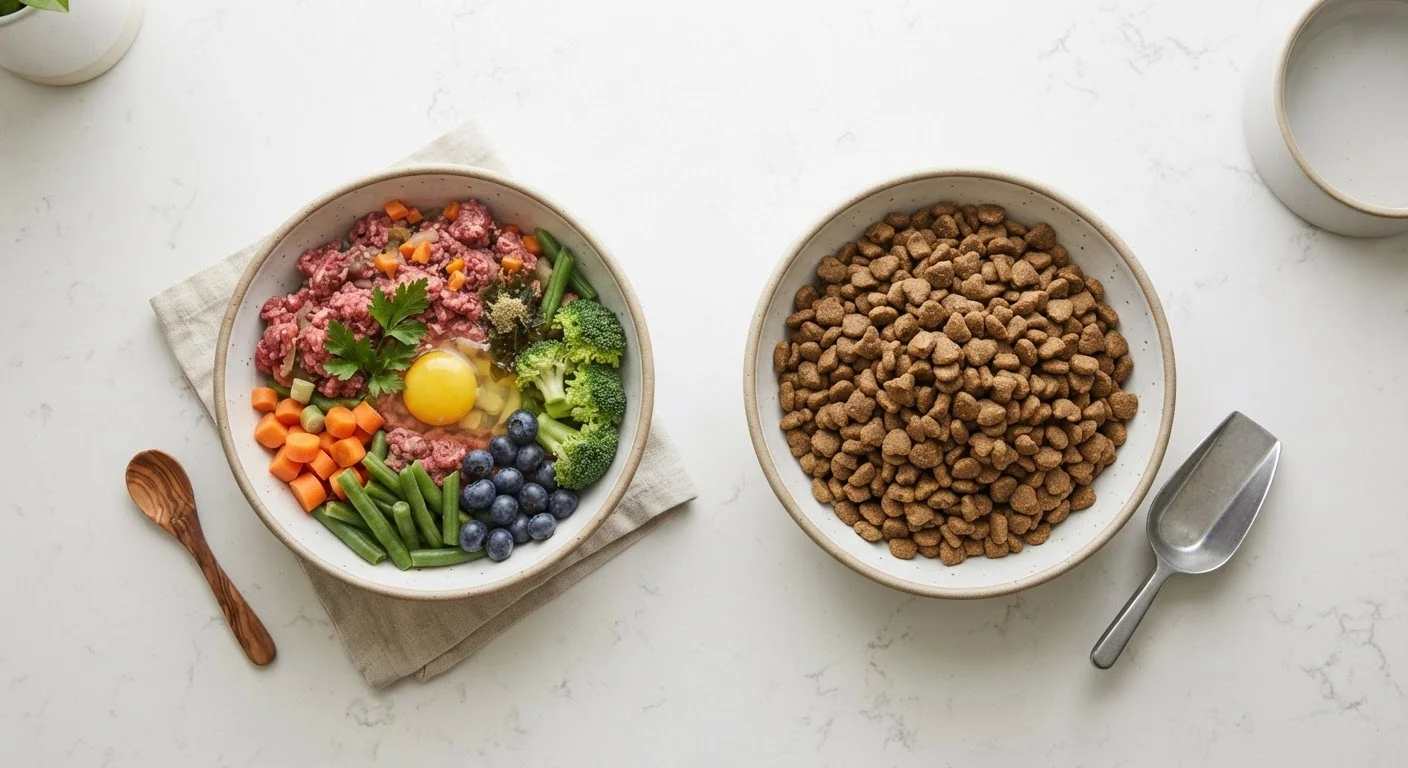 Raw Diet vs. Commercial Kibble: What the Science Actually Says