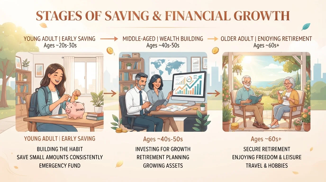 Savings Goals Across Life Stages: Short-Term, Mid-Term, and Long-Term Thinking