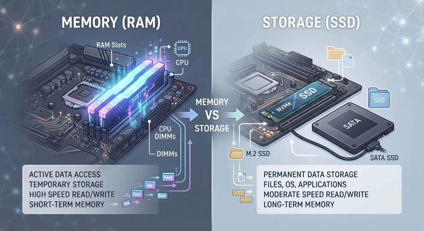 Storage vs. RAM: The Difference Most People Mix Up